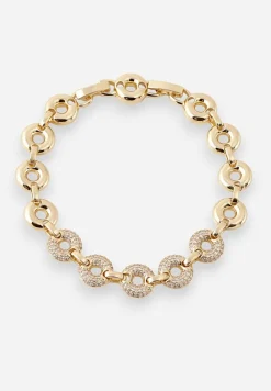 Złota Bransoletka z Cyrkoniowymi Kółkami Diolara