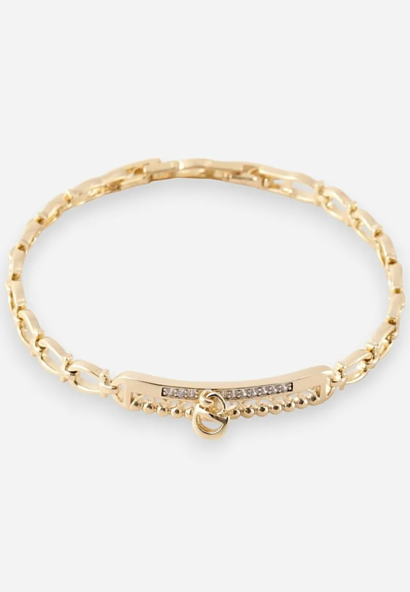 Złota Bransoletka z Motywem Cyrkonii Malivera