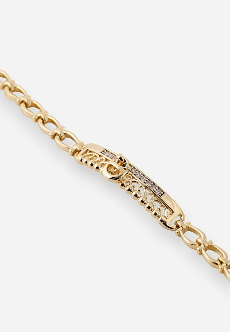 Złota Bransoletka z Motywem Cyrkonii Malivera