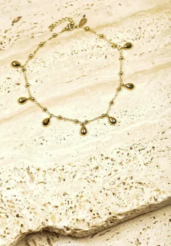 Złota Bransoletka z Ozdobami w Kształcie Łezek Lavazi