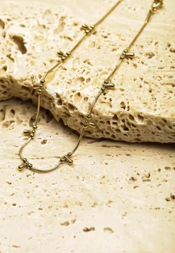 Złota Bransoletka z Ozdobami Irrisova