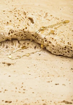 Złota Bransoletka z Serduszkami na Cienkim Łańcuszku Tellori