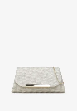 Złota Brokatowa Ozdobna Torebka na Łańcuszku Asofie