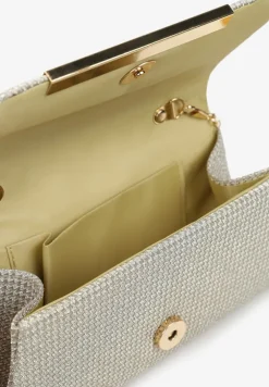 Złota Brokatowa Ozdobna Torebka na Łańcuszku Asofie