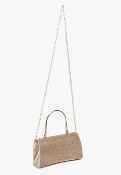 Złota Cyrkoniowa Torebka Wieczorowa na Magnes z Łańcuszkiem i Rączką Orisea
