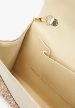 Złota Mała Torebka w Cyrkonie z Rączką i Łańcuszkiem Twistelle