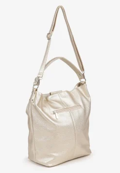 Złota Torebka Hobo z Regulowanym Paskiem Crossbody Tenovesa