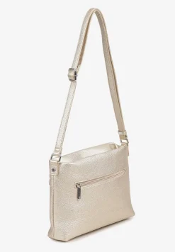 Złota Torebka o Fasonie Prostokątnej Listonoszki Elliriel