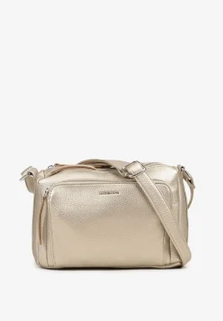 Złota Torebka Trzykomorowa w Stylu Listonoszki Jenelira