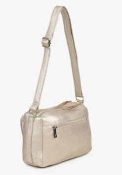 Złota Torebka Trzykomorowa w Stylu Listonoszki Jenelira