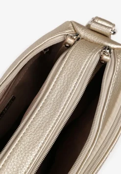 Złota Torebka Trzykomorowa w Stylu Listonoszki Jenelira