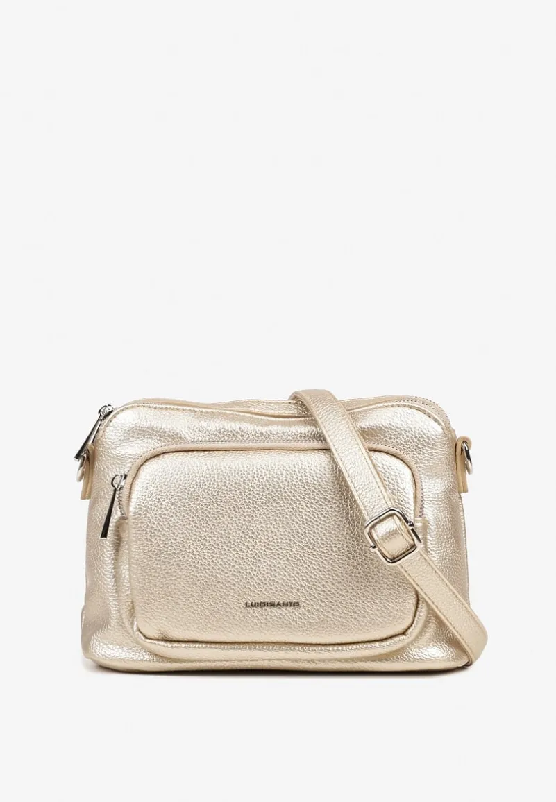 Złota Torebka Typu Listonoszka z Dwiema Komorami Savarelle