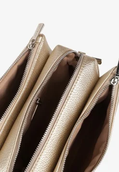 Złota Trzykomorowa Torebka Listonoszka w Klasycznym Stylu Nirive