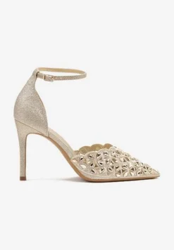 Złote Ażurowe Szpilki z Cyrkoniami Nurissa