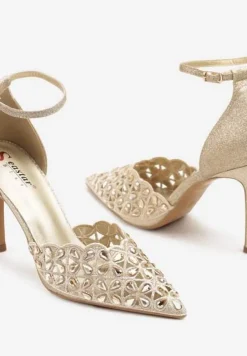 Złote Ażurowe Szpilki z Cyrkoniami Nurissa