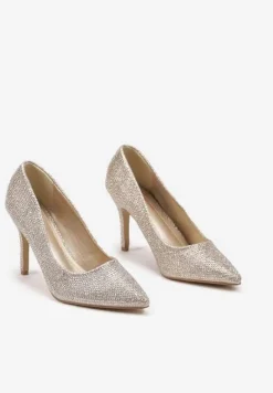 Złote Cyrkoniowe Szpilki ze Szpiczastym Noskiem Derinia