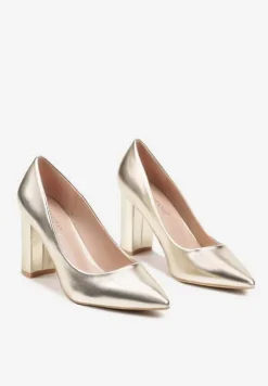 Złote Czółenka na Słupku w Klasycznym Stylu Quaravia