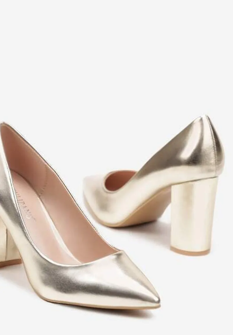 Złote Czółenka na Słupku w Klasycznym Stylu Quaravia