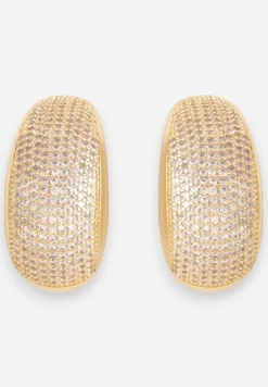 Złote Kolczyki Łezki Ozdobione Cyrkoniami Maliora