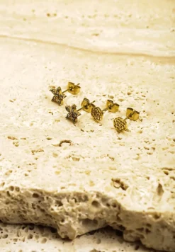 Złote 2-pack Kolczyki Sztyfty Julinane