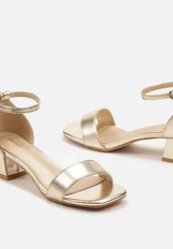 Złote Sandały na Klasycznym Słupku Effiba