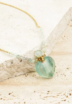 Złoto-Zielony Naszyjnik na Cienkim Łańcuszku z Kryształkiem Yeve