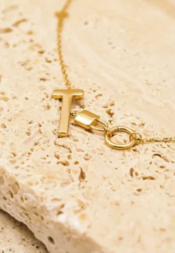 Złoty Naszyjnik Celebrytka z Krzyżykiem i Zawieszkami Lasandrra