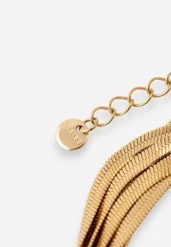 Złoty Naszyjnik Ozdobiony Paskami Meronia