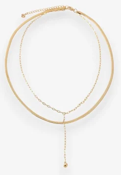 Złoty Naszyjnik Ozdobiony Perełką Melissea