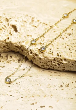 Złoty Naszyjnik Ozdobiony Cyrkoniami Cleomara