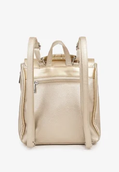 Złoty Plecak Basic z Ozdobnym Frędzlem Vikelin