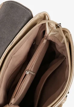 Złoty Plecak Basic z Ozdobnym Frędzlem Vikelin