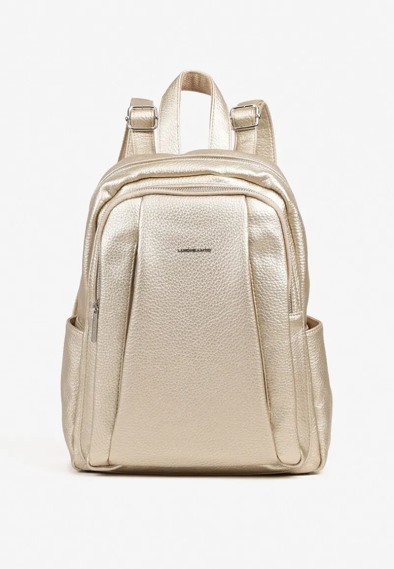 Złoty Plecak z Suwakami w Miejskim Stylu Nalionea