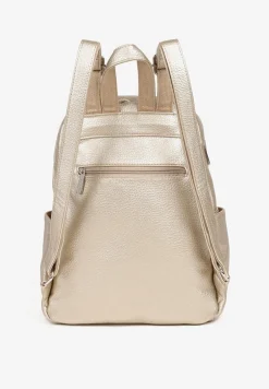 Złoty Plecak z Suwakami w Miejskim Stylu Nalionea
